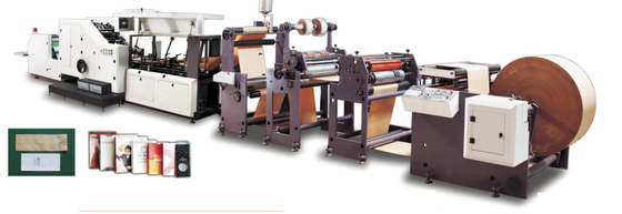 China Paper  bag making machine with window pacthing and punching supplier