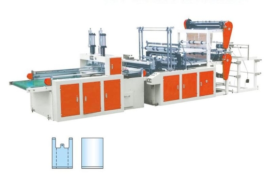 China Double-layer Four-lines Automatic T-shirt Bag-making Machine supplier