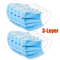 Blue 3 ply Disposable Face Masks Elastic Earloop Type Mask supplier